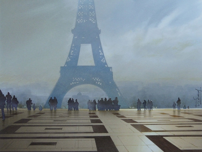 法画画家Thierry Duval风景水彩画欣赏