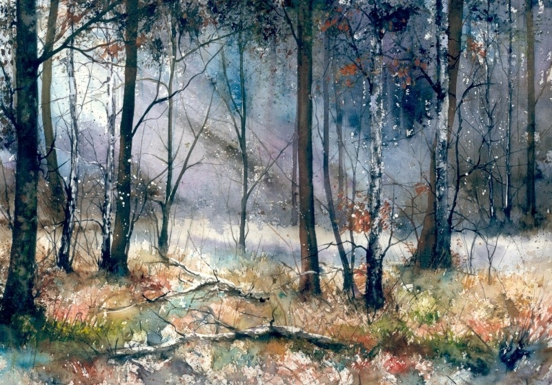 Malgorzata Szczecinska的自然风景花卉水彩画 2161697082