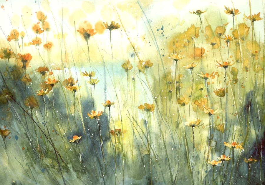 Malgorzata Szczecinska的自然风景花卉水彩画 2161711613