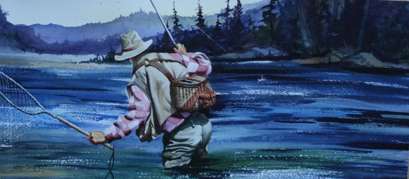 Nelson Boren 美国水彩画家（无头牛仔系列）2660501479870294617