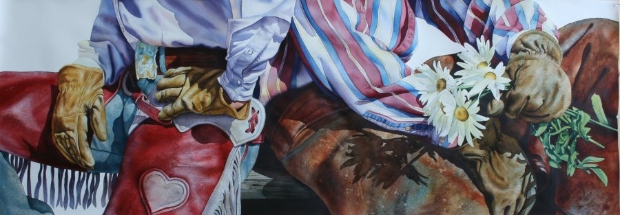 Nelson Boren 美国水彩画家（无头牛仔系列）2853874788870656626