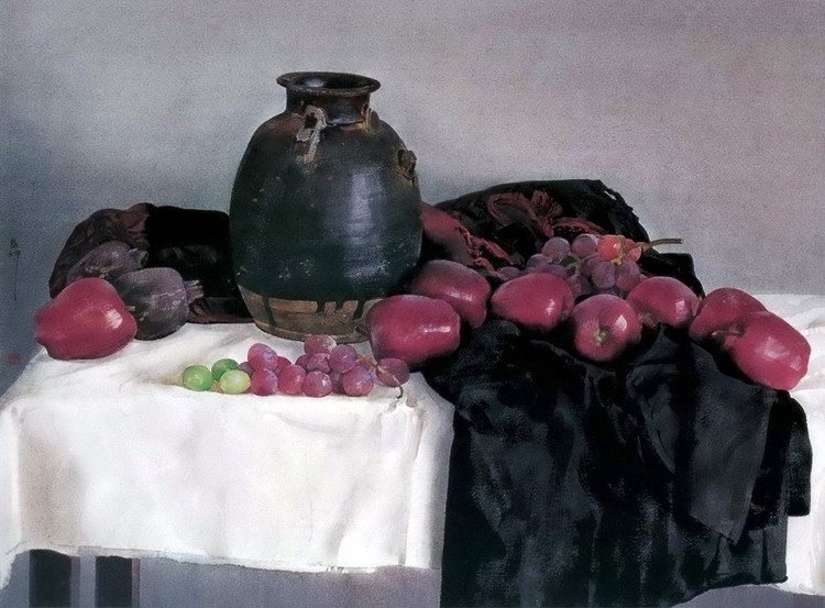 刘寿祥写实静物水彩画