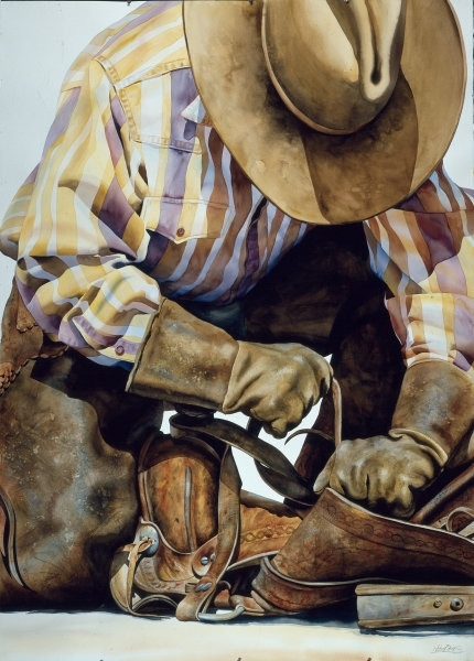 Nelson Boren 美国水彩画家（无头牛仔系列）3196148360551745662