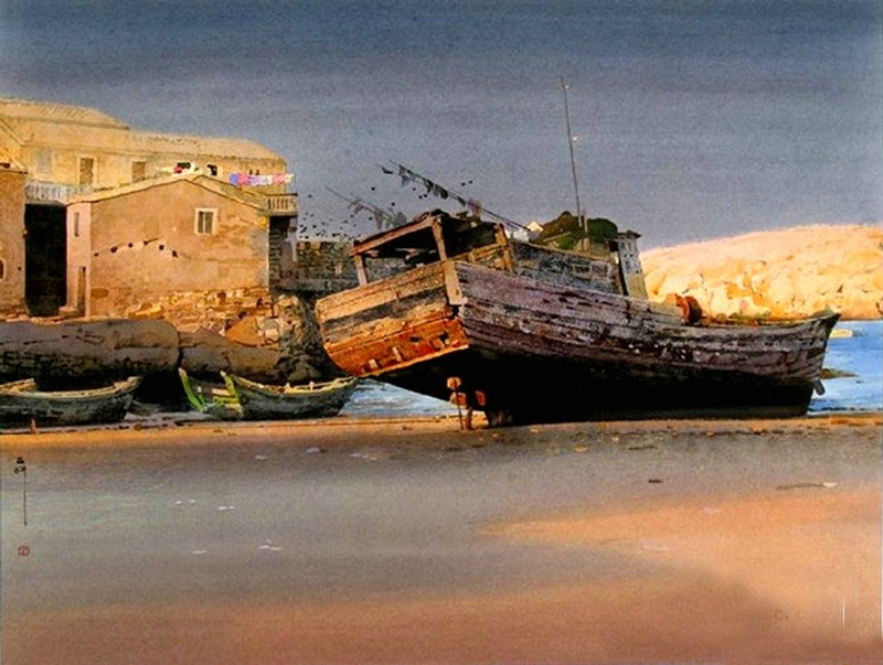 刘寿祥水彩风景画作品46