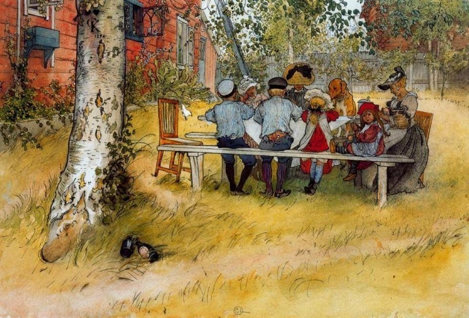 瑞典画家Carl Larsson卡尔·拉森作品