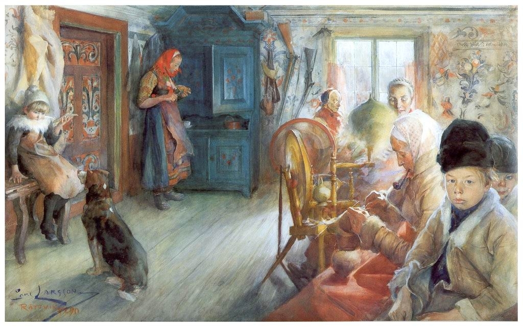 瑞典画家Carl Larsson卡尔·拉森作品