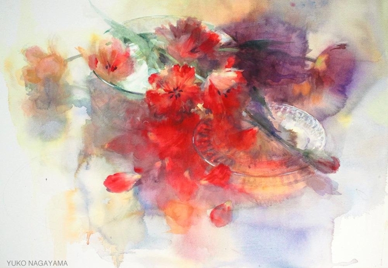 永山裕子静物水彩画作品欣赏之一