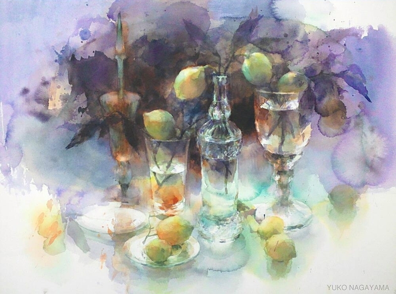 永山裕子静物水彩画作品欣赏之一