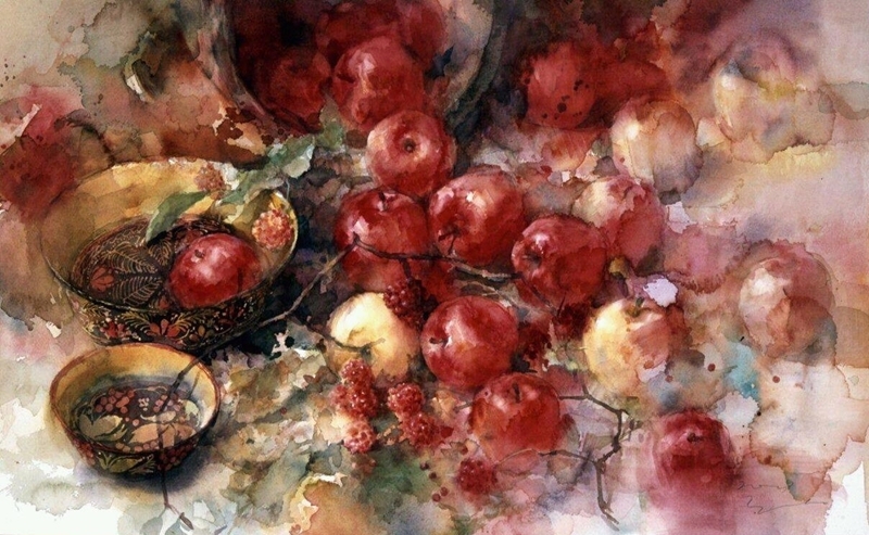 永山裕子静物水彩画作品欣赏之一