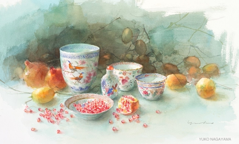 永山裕子静物水彩画作品欣赏之一