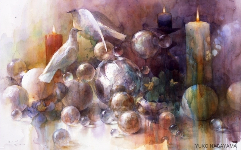 永山裕子静物水彩画作品欣赏之一