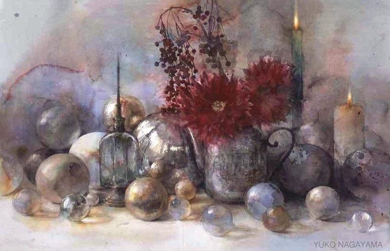 永山裕子静物水彩画作品欣赏之一