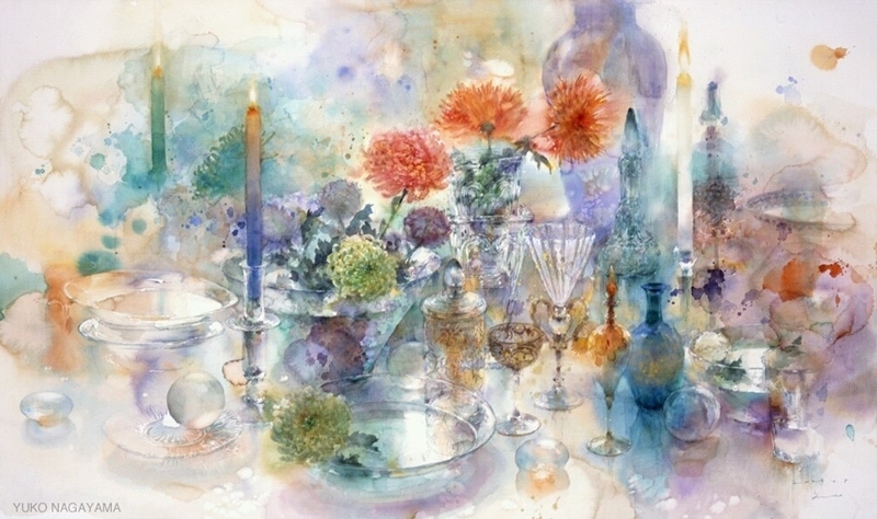 永山裕子静物水彩画作品欣赏之一