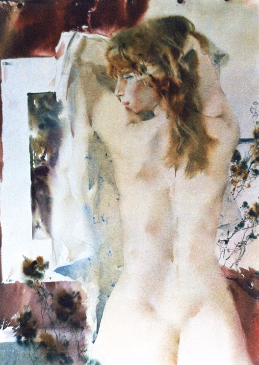 俄罗斯Glory Korobeinikov人体水彩画作品