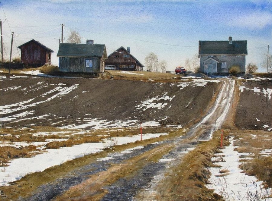 波兰水彩画家Stanislaw Zoladz风景作品