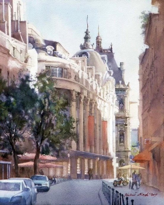 波兰Michal Orlowski水彩风景画作品