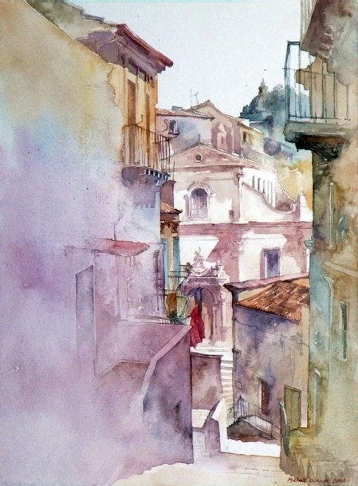 波兰Michal Orlowski水彩风景画作品