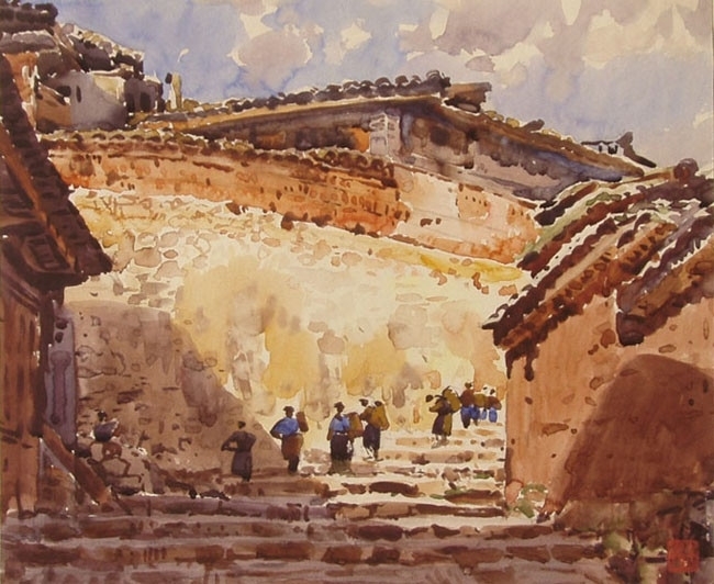 柳新生风景水彩画作品 (32)