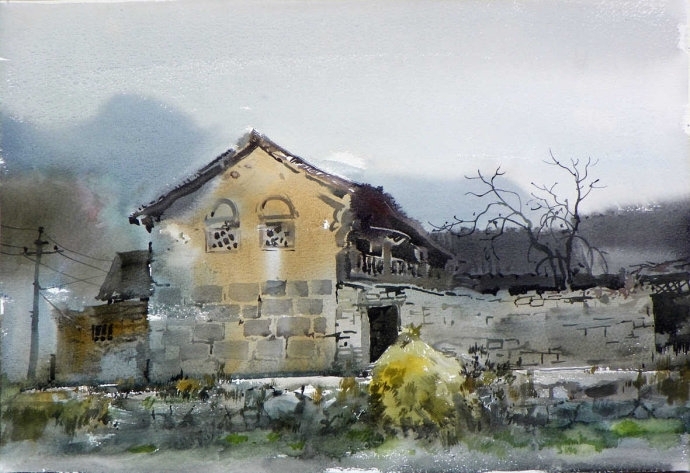 吴昌文风景水彩画作品 (9)