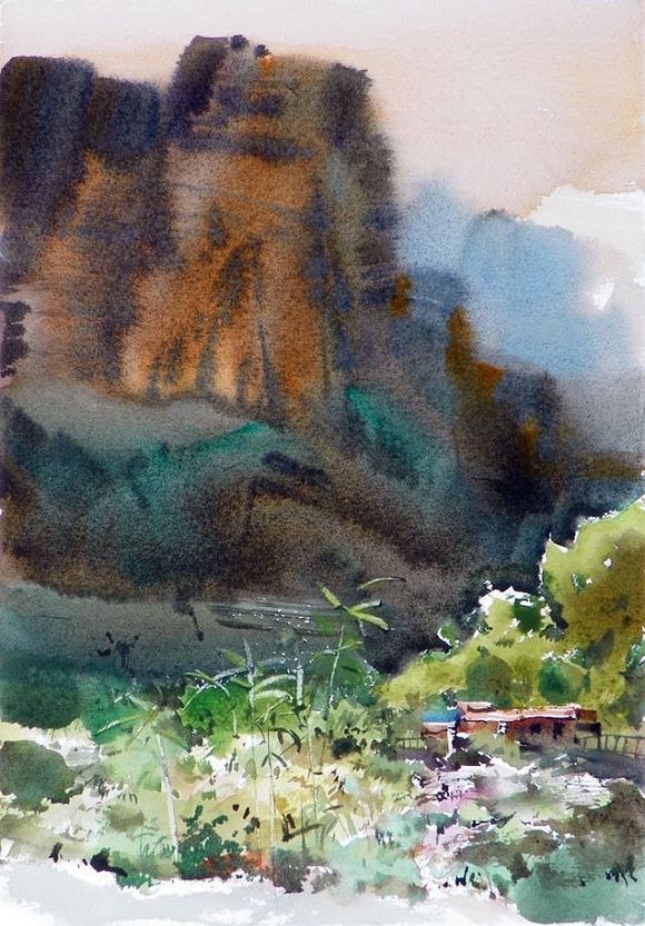 吴昌文风景水彩画作品 (12)