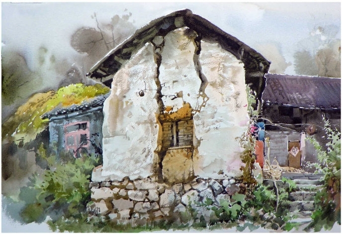 吴昌文风景水彩画作品 (19)