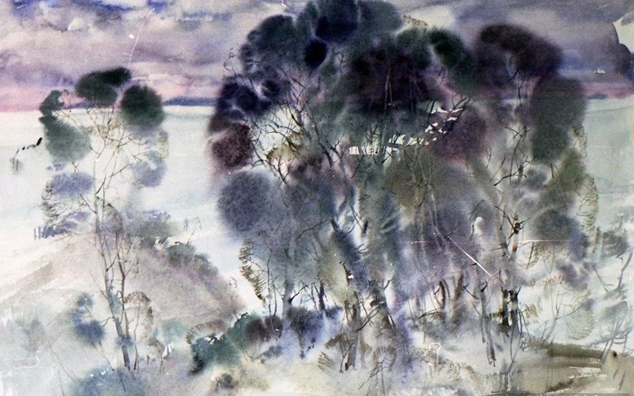 俄罗斯水彩画家Glory Korobeinikov静物风景作品 (16)