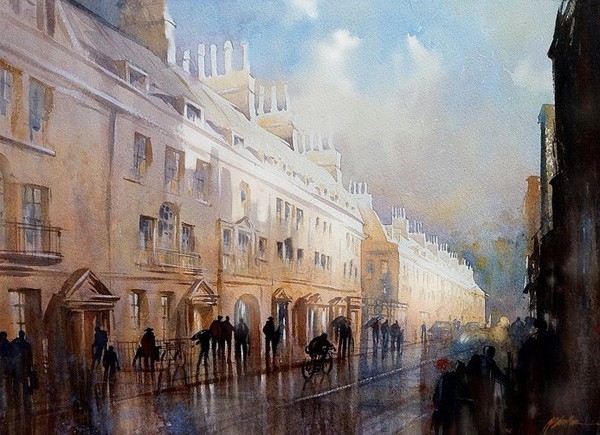 Thomas W. Schaller 城市水彩画欣赏 (2)