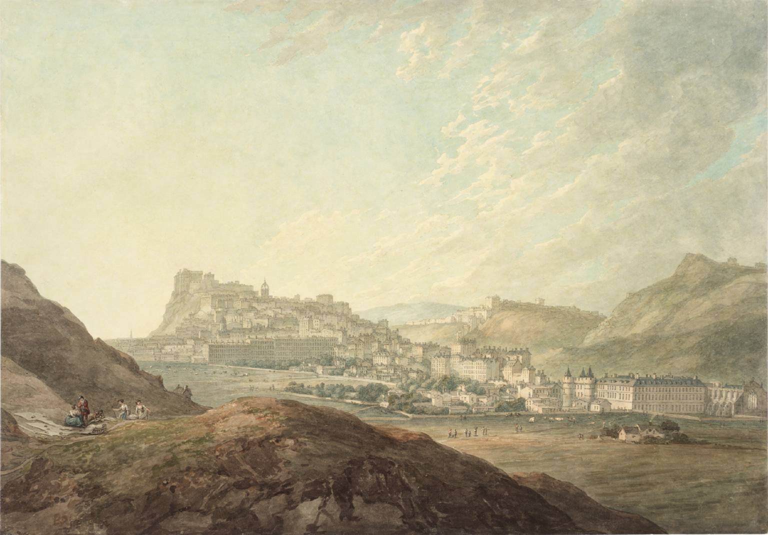 Edinburgh Castle from Arthur's Seat 1778 by Thomas Hearne 1744-1817