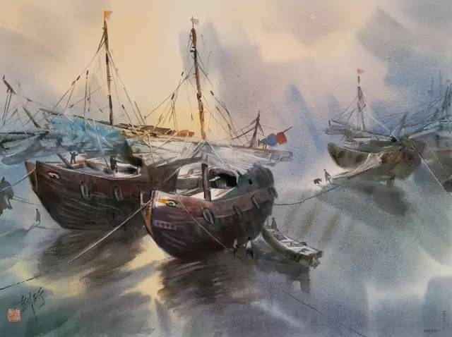 曹剑新风景水彩画作品欣赏