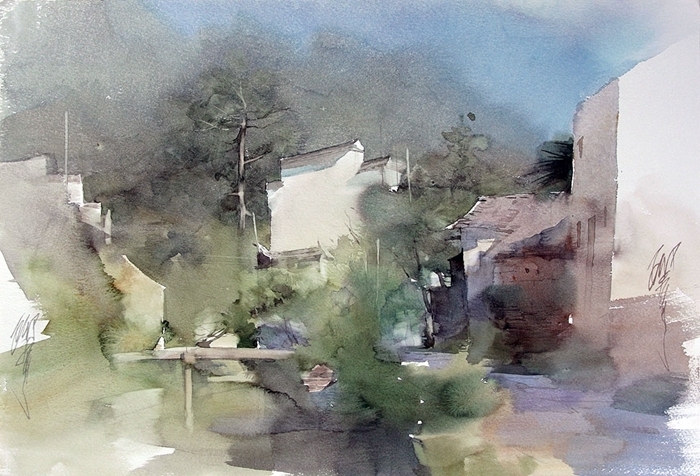 柳毅唯美风景水彩作品欣赏