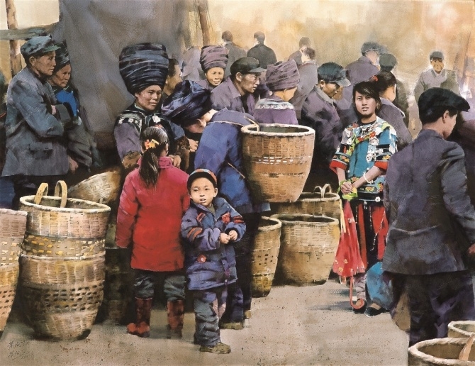 黄向阳人物水彩画-8