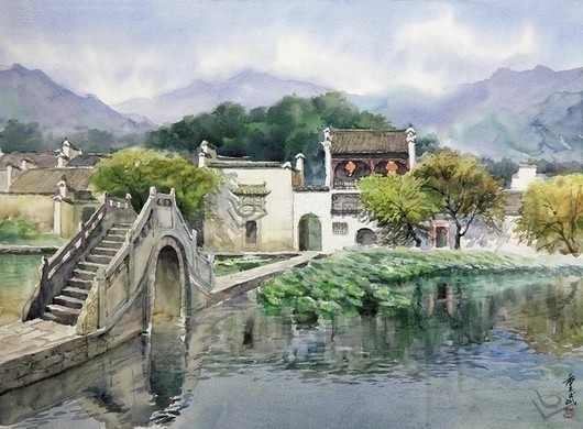 陈重武风景水彩画作品-6