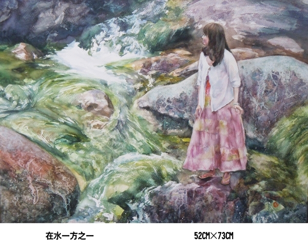 杜晓光风景人物手绘水彩画作品-10