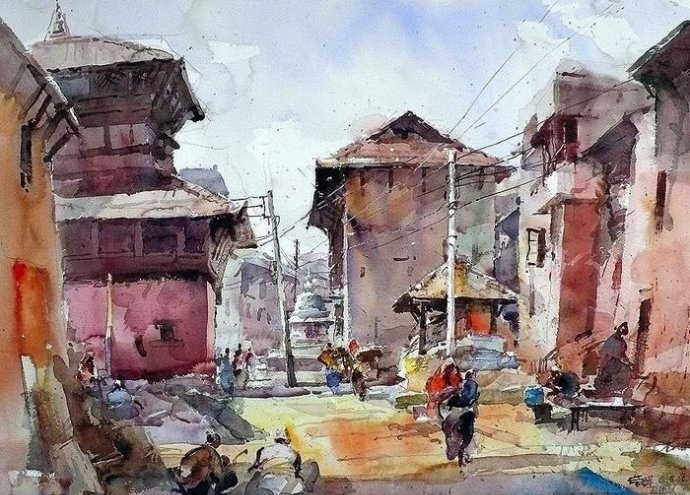 冯信群水彩风景作品欣赏-13
