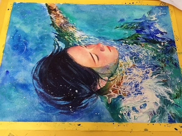 写实人物水彩绘画分解过程步骤