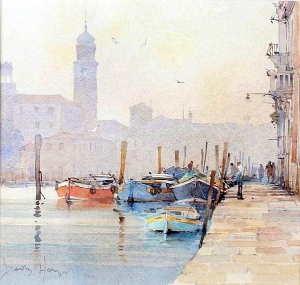 英国画家大卫·豪威尔David Howell水彩风景画