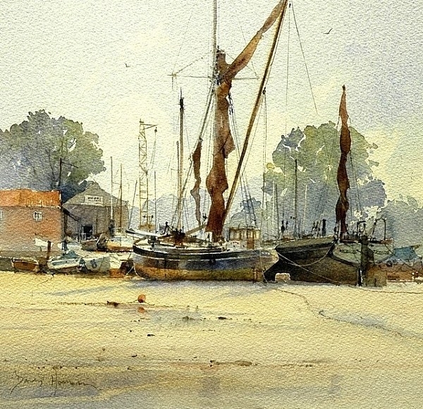 英国画家大卫·豪威尔David Howell水彩风景画