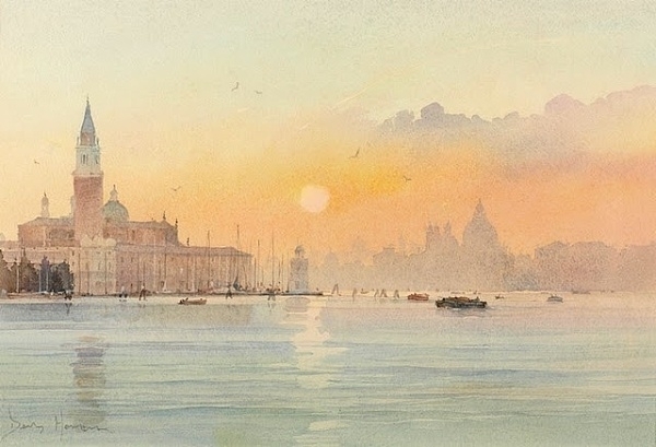 英国画家大卫·豪威尔David Howell水彩风景画