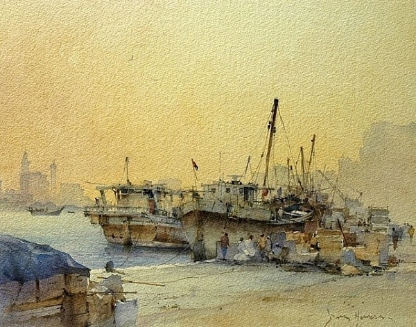 英国画家大卫·豪威尔David Howell水彩风景画