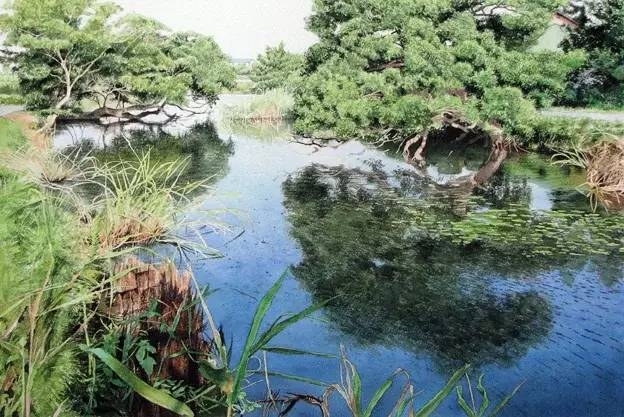 小镇一角 田中己永风景水彩画作品