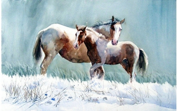 杨永乡村风景水彩画艺术作品-28