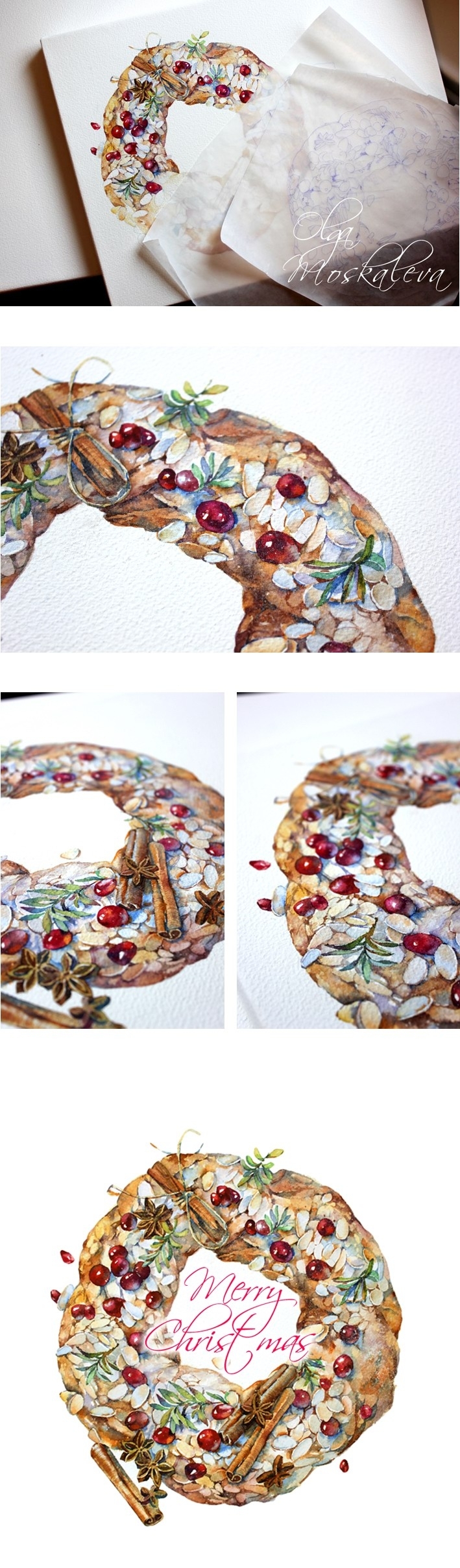 俄罗斯Olga Moskaleva小清新水彩作品