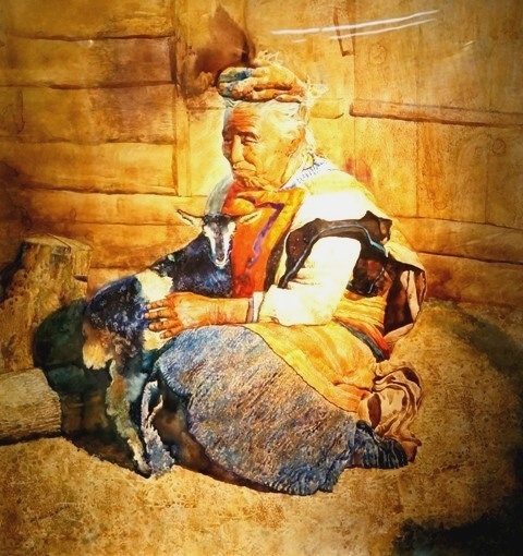 赏傅启水彩画艺术作品民展欣赏