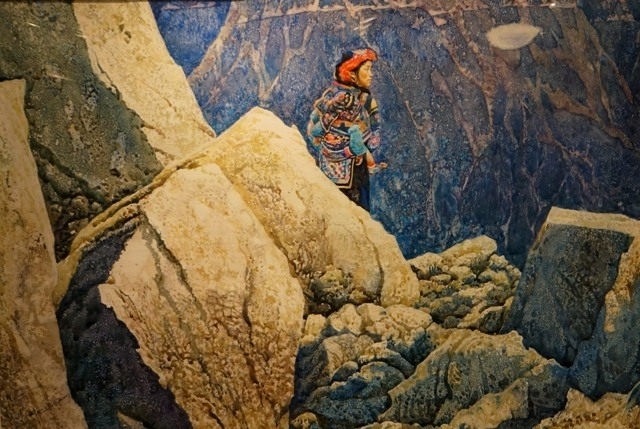 赏傅启水彩画艺术作品民展欣赏