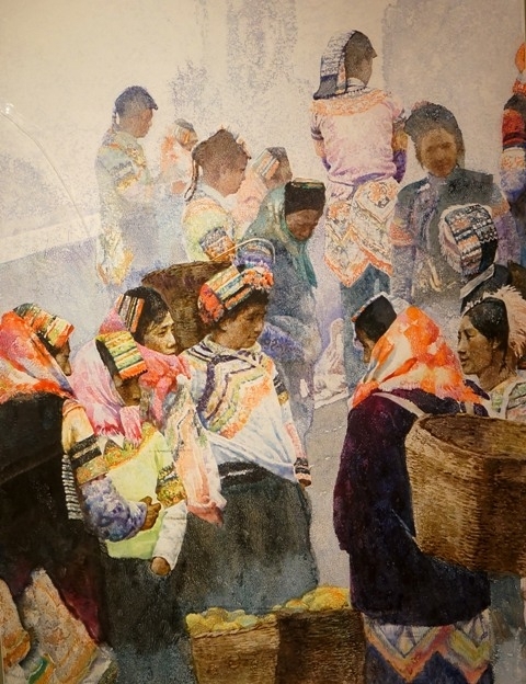 赏傅启水彩画艺术作品民展欣赏