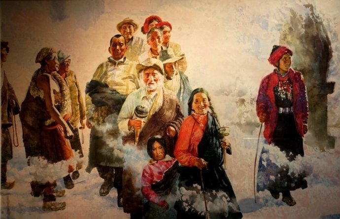 赏傅启水彩画艺术作品民展欣赏