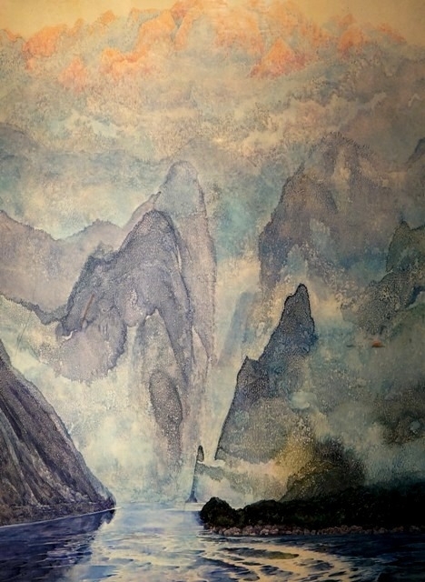 赏傅启水彩画艺术作品民展欣赏