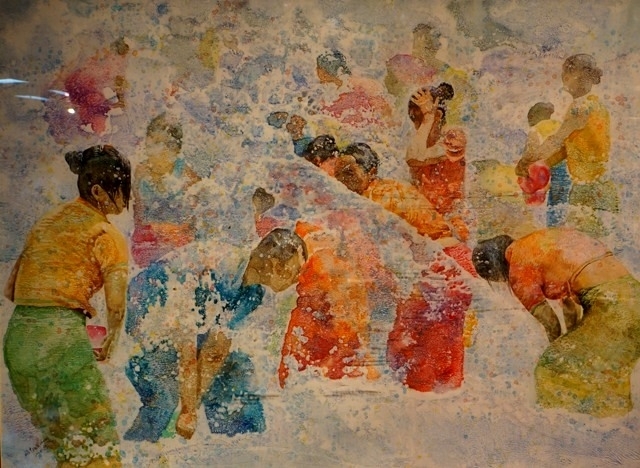 赏傅启水彩画艺术作品民展欣赏