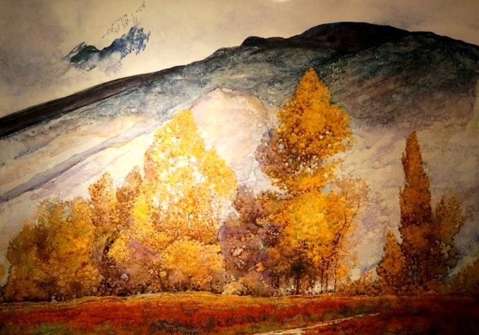 赏傅启水彩画艺术作品民展欣赏