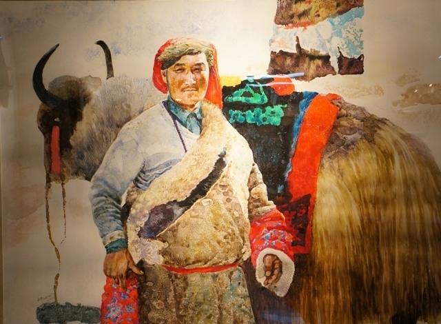 赏傅启水彩画艺术作品民展欣赏